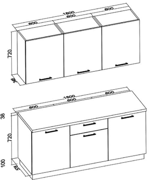 BLOK KUHINJA 1,80 M Si MILEY - slika 2