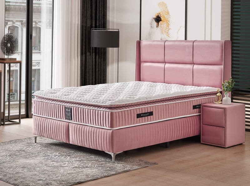 Box kreveti Bela podizna podnica+madrac - slika 1