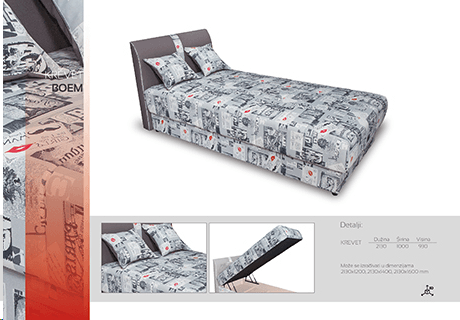 Krevet Francuski Boem 200X100cm - slika 1