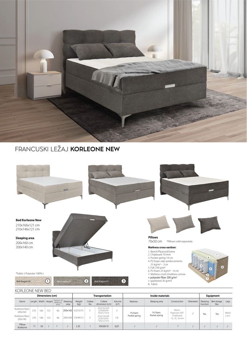 Krevet francuski Korleone New - slika 1