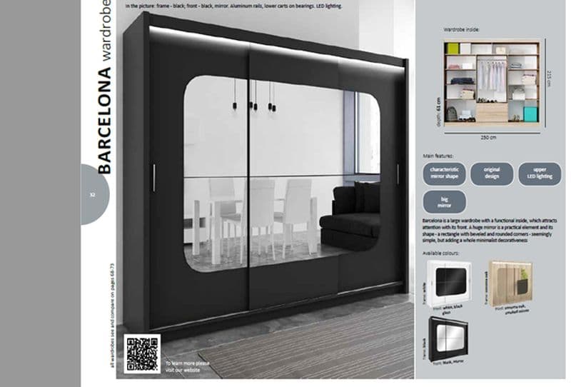 Ormar klizni Barcelona 250 - slika 2