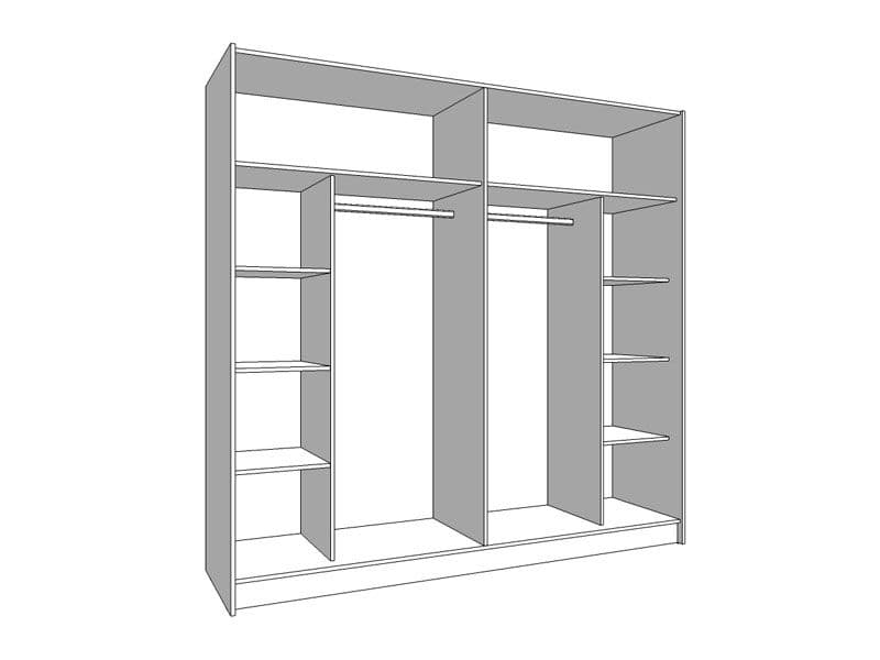 Ormar klizni Sierra 220 OG - slika 2