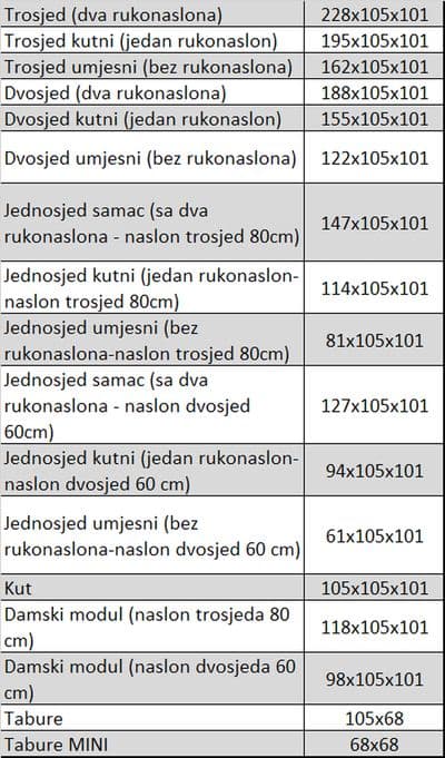 Program Oasis sjedeće kutne garniture - slika 3