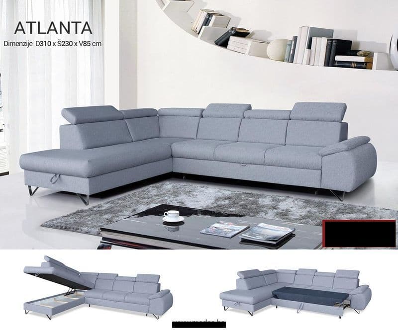 Sjedeca kutna garnitura Atlanta - slika 1